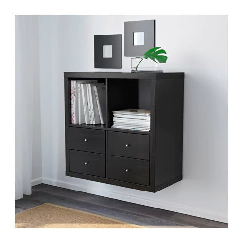 KALLAX 2x2, Black-brown, 77x77cm