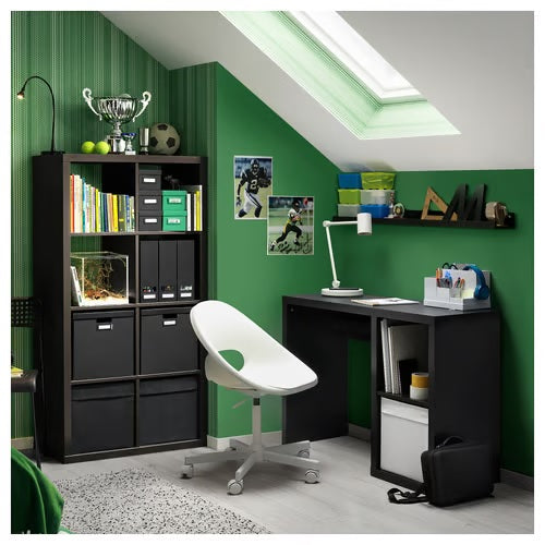 KALLAX Desk, Black-brown, 111x39cm