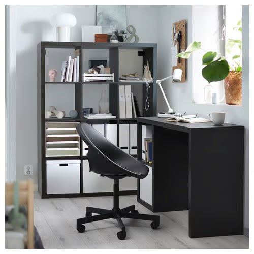 KALLAX Desk, Black-brown, 111x39cm