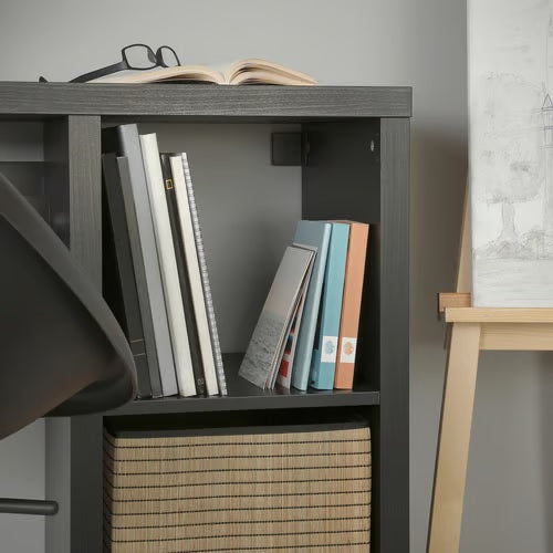 KALLAX Desk, Black-brown, 111x39cm