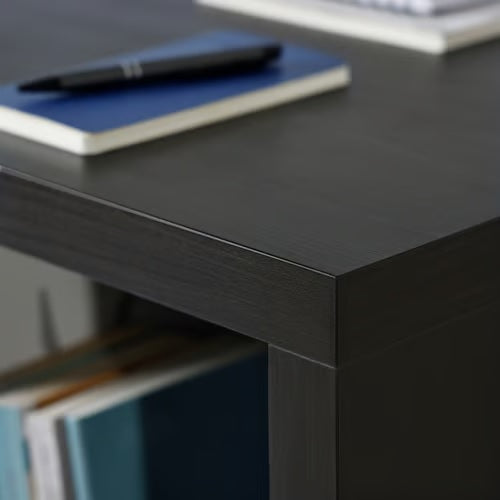 KALLAX Desk, Black-brown, 111x39cm