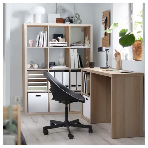 KALLAX Desk, White stained oak effect, 111x39cm