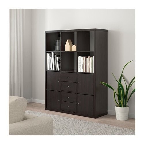 KALLAX insert with 2 drawers, Black-brown