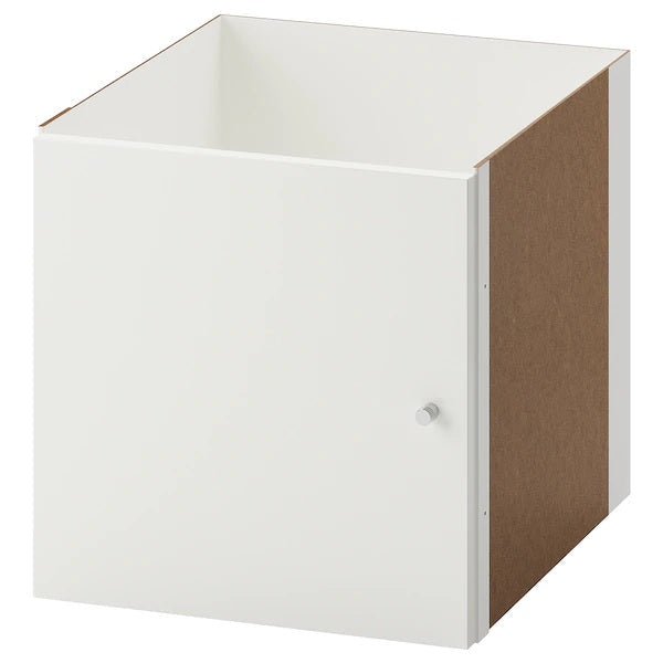 KALLAX insert with door, High gloss white