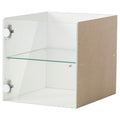 KALLAX insert with glass door, White, 33x33cm