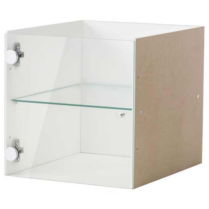 KALLAX insert with glass door, White, 33x33cm