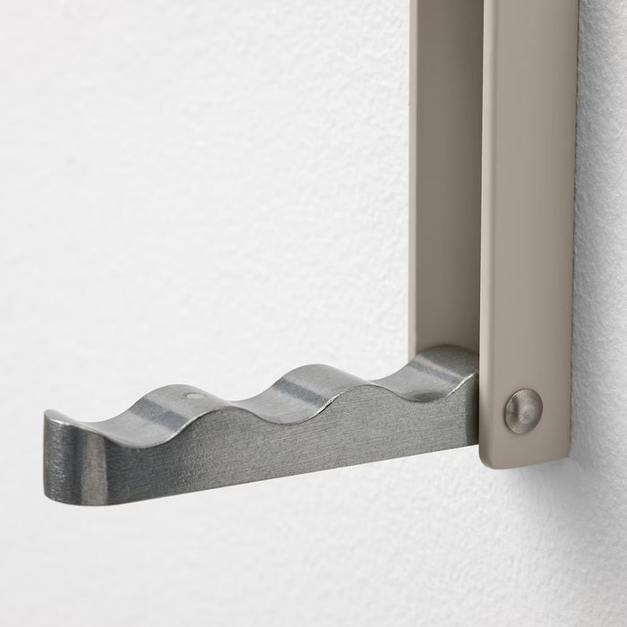 KLYKET Folding hook, Aluminium/beige, 3pack