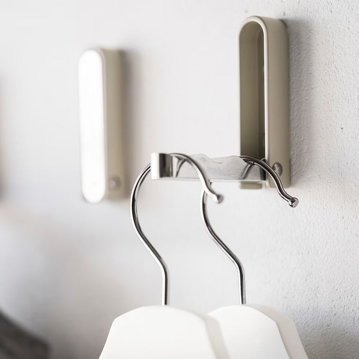 KLYKET Folding hook, Aluminium/beige, 3pack