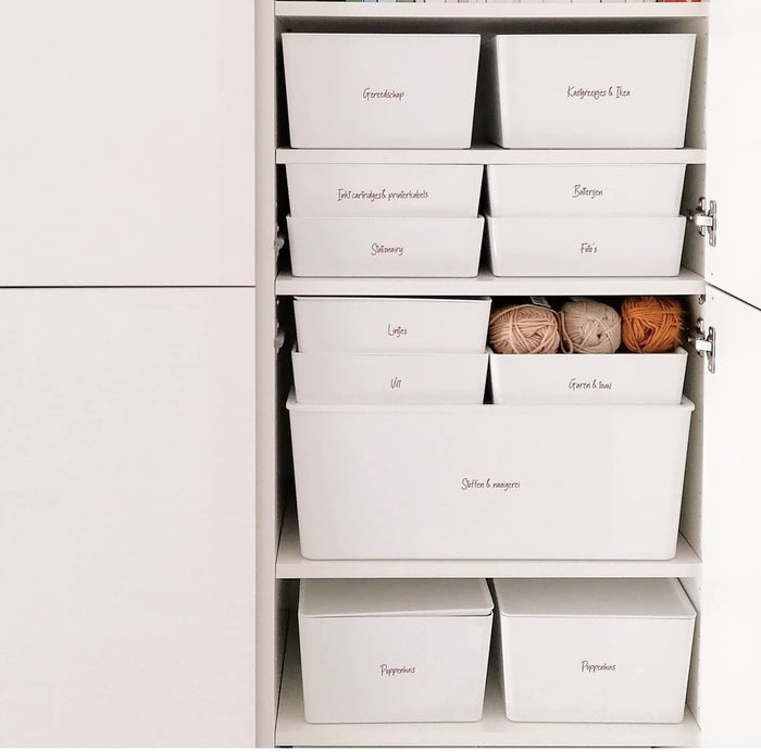 KUGGIS Box with lid, 26x35x15cm, White
