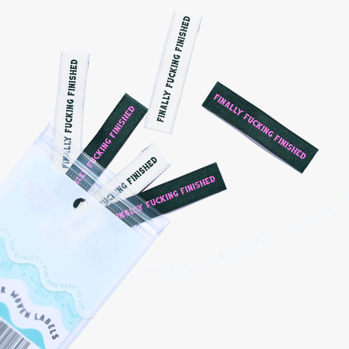 Kylie and the Machine - Woven Labels - "Finally F*cking Finished"