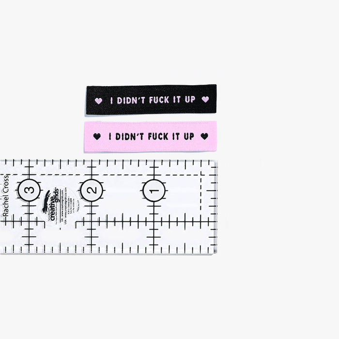 Kylie and the Machine - Woven Labels - "I Didn't F*ck It Up"