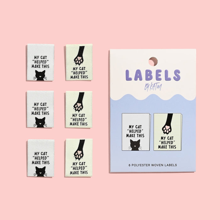 Kylie and the Machine - Woven Labels - "My Cat 'Helped' Make This"