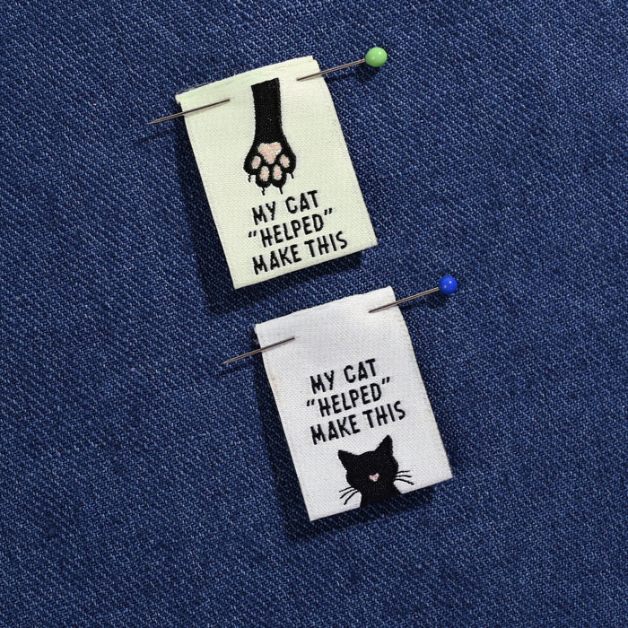 Kylie and the Machine - Woven Labels - "My Cat 'Helped' Make This"