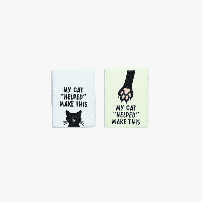 Kylie and the Machine - Woven Labels - "My Cat 'Helped' Make This"