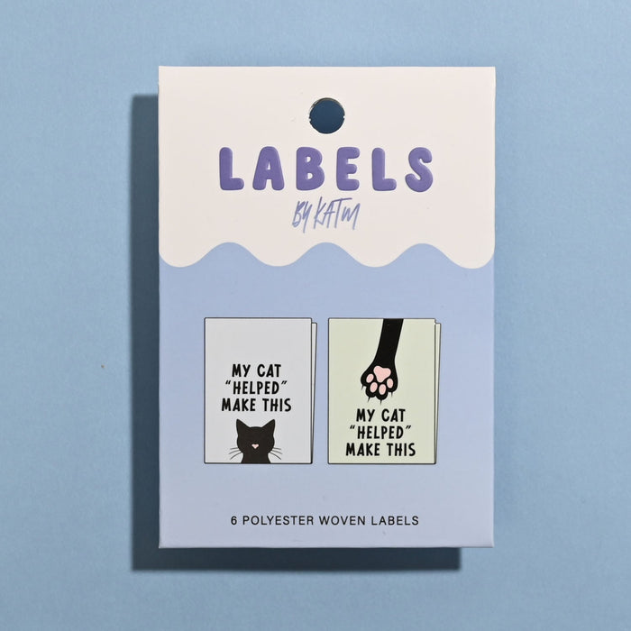 Kylie and the Machine - Woven Labels - "My Cat 'Helped' Make This"