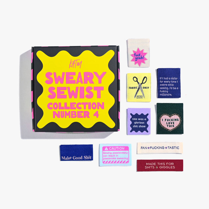 Kylie and the Machine - Woven Labels - The Sweary Sewist #4 Multipack