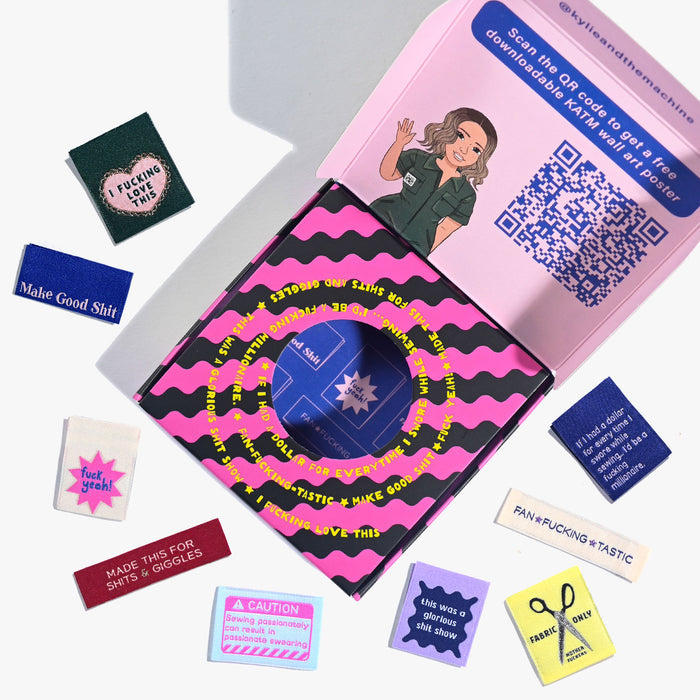Kylie and the Machine - Woven Labels - The Sweary Sewist #4 Multipack