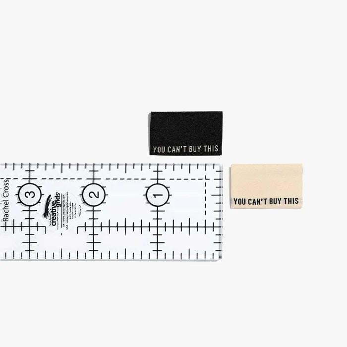 Kylie and the Machine - Woven Labels - "You Can't Buy This" (Black/Cream)