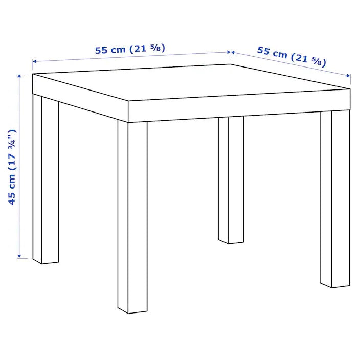 LACK side table, 55x55cm, Black