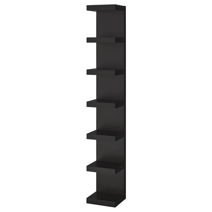 LACK Wall shelf unit, Black-brown, 30x190cm