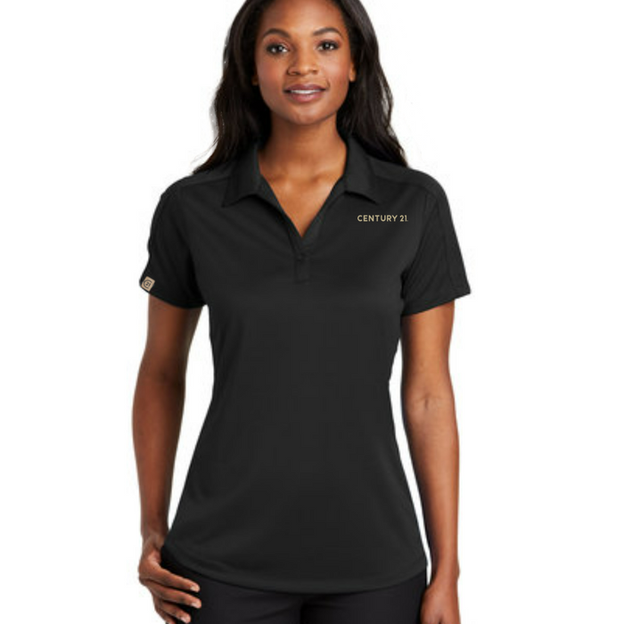 Ladies Black Obsessed Diamond Polo - CENTURY 21® Logo - FINAL STOCK