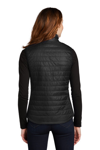 Ladies Black Packable Puffy Vest - C21®