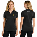 Ladies Black Signature Diamond Polo | C21 Left Chest + CENTURY 21 Back