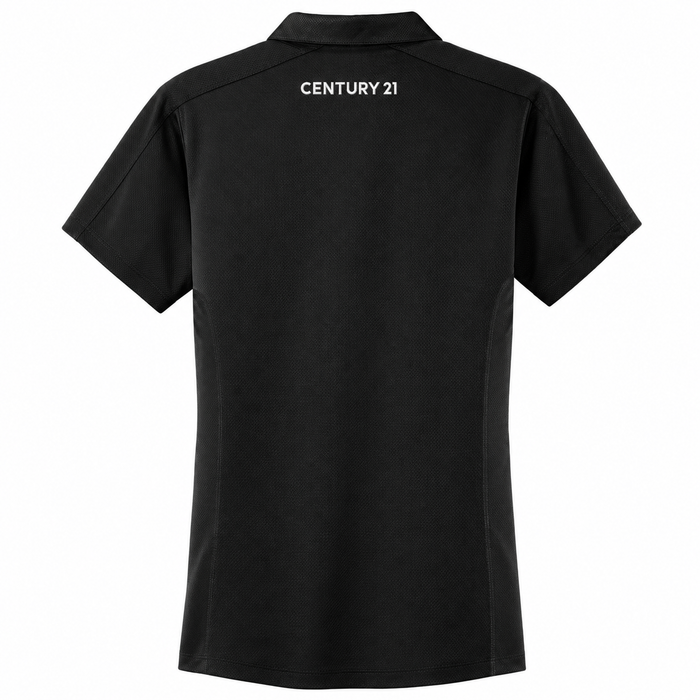 Ladies Black Signature Diamond Polo | C21 Left Chest + CENTURY 21 Back