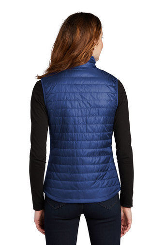 Ladies Cobalt Blue Packable Puffy Vest - C21®