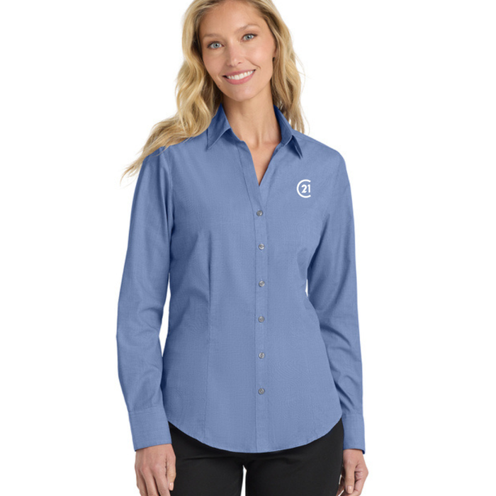 Ladies Crosshatch Easy Care Shirt