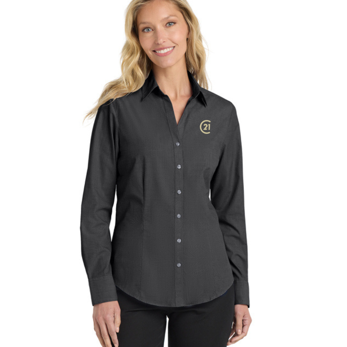 Ladies Crosshatch Easy Care Shirt