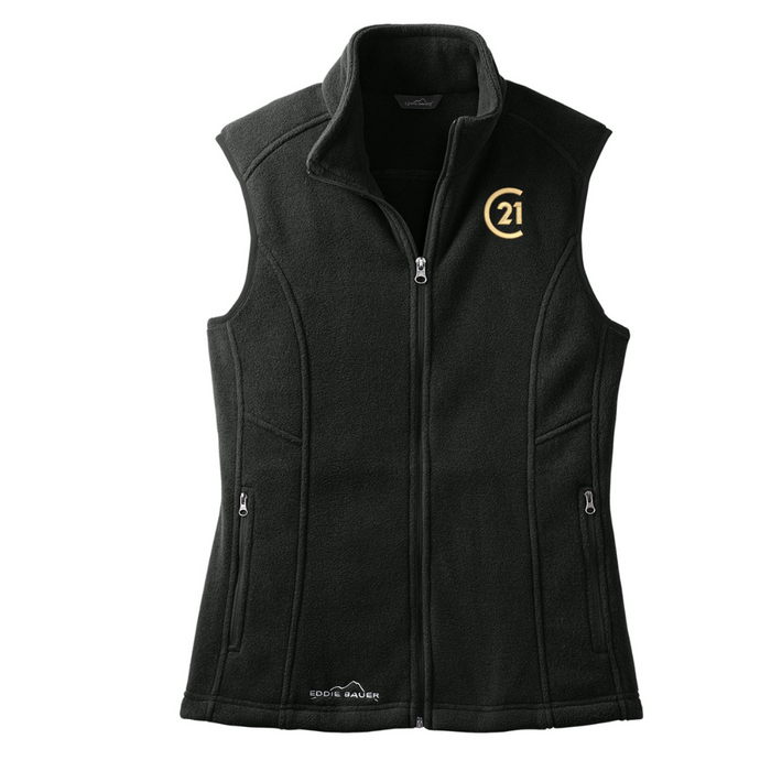 Ladies Eddie Bauer® Black Fleece Vest - C21®