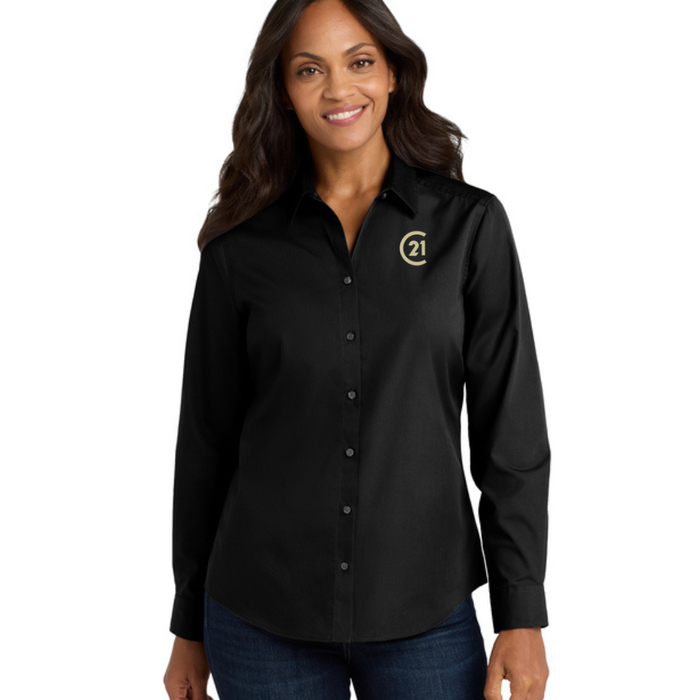 Ladies Long Sleeve Poplin Shirt - C21®