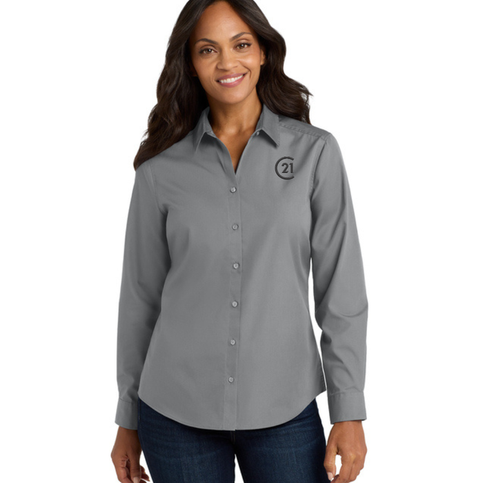 Ladies Long Sleeve Poplin Shirt - C21®