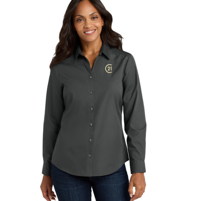 Ladies Long Sleeve Poplin Shirt - C21®