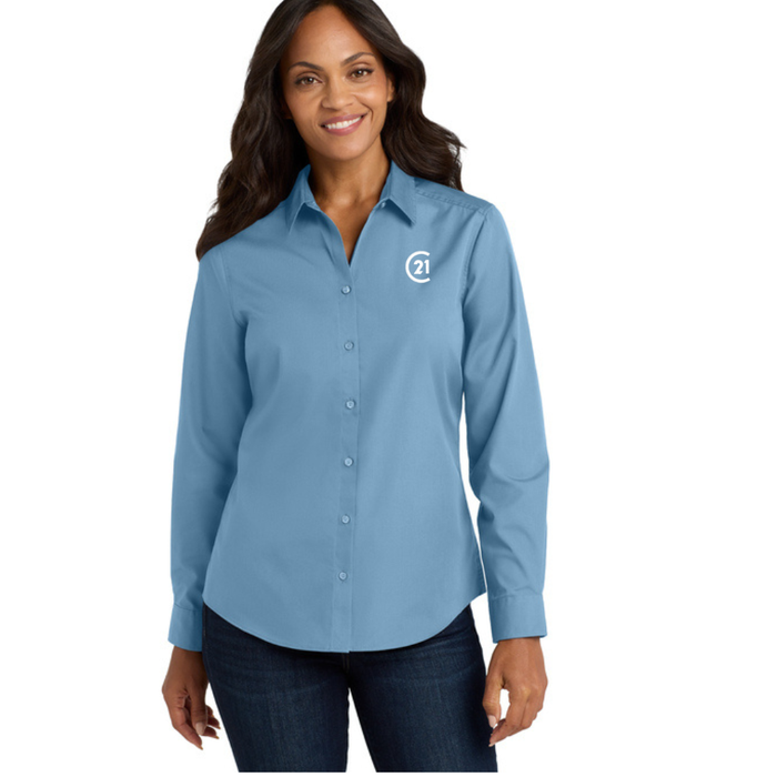 Ladies Long Sleeve Poplin Shirt - C21®