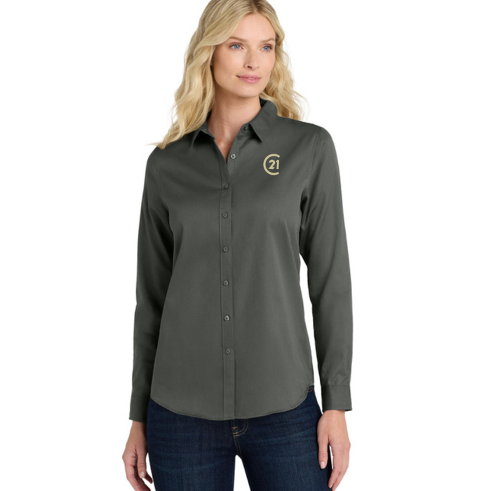 Ladies Long Sleeve Superpro Twill Shirt