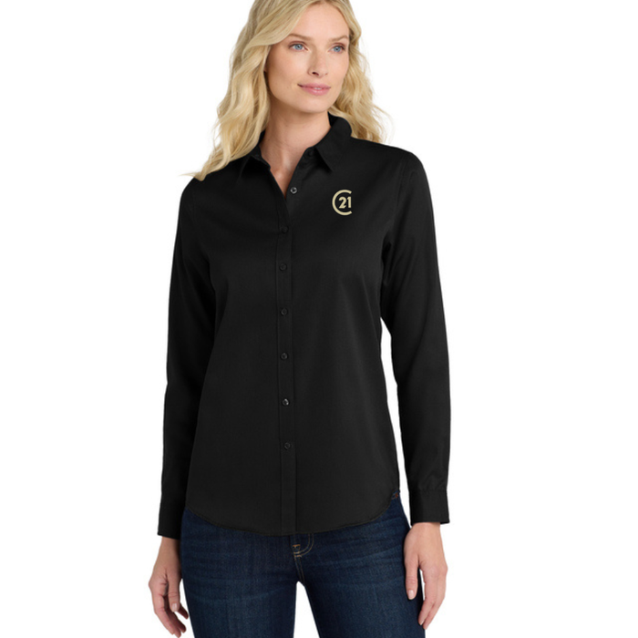 Ladies Long Sleeve Superpro Twill Shirt
