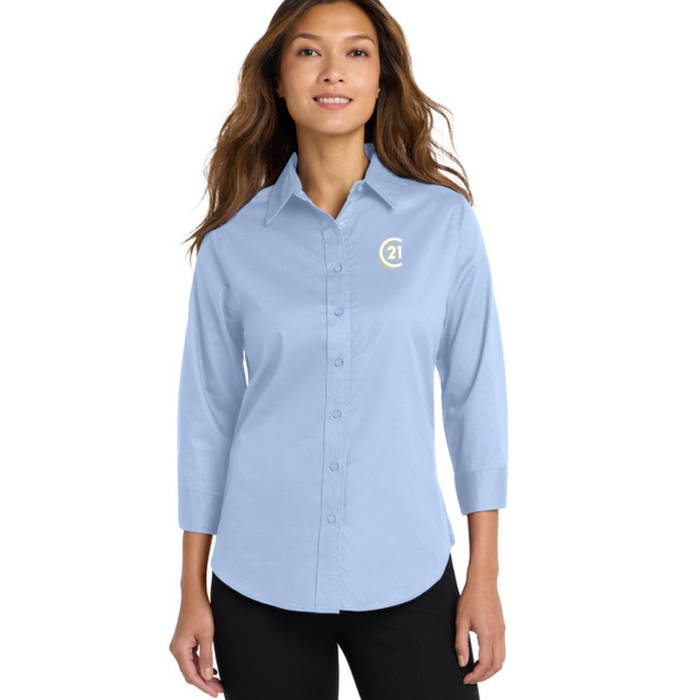 Ladies Long Sleeve Superpro Twill Shirt