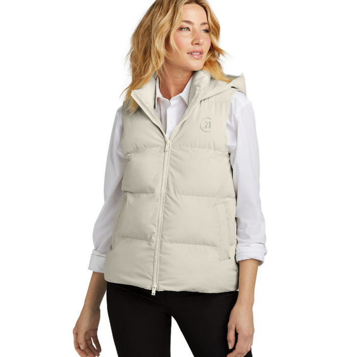 Ladies Seal Birch Hooded Puffy Vest - C21®
