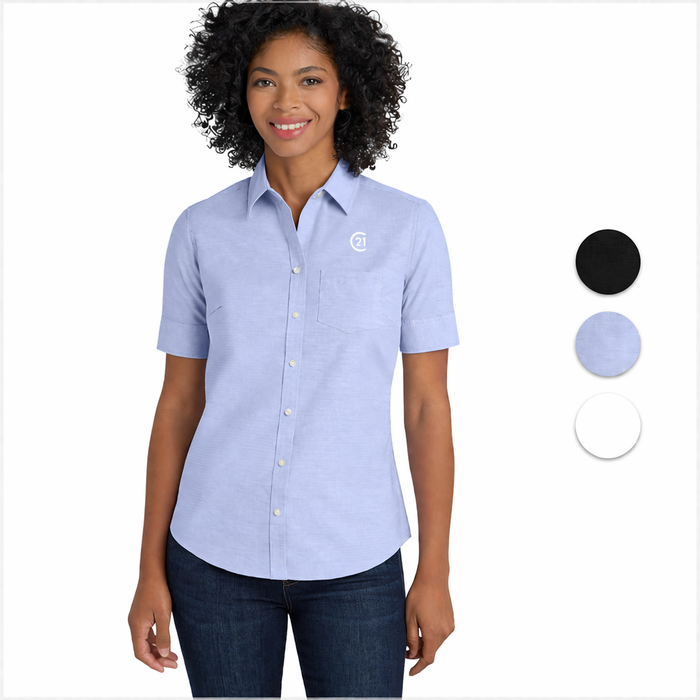 Ladies Short Sleeve SuperPro™ Oxford Shirt