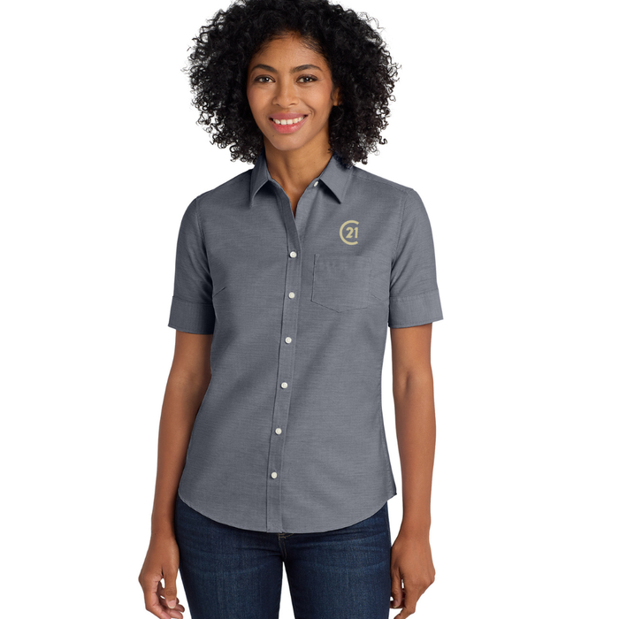 Ladies Short Sleeve SuperPro™ Oxford Shirt