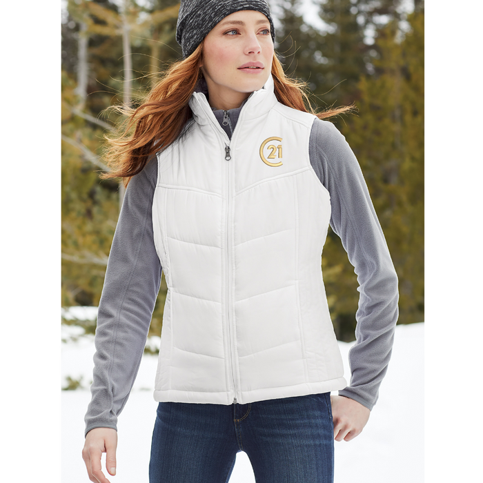 Ladies White Ladies Quilted Vest