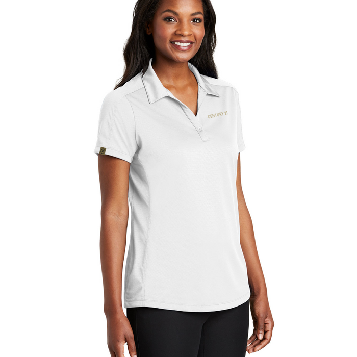 Ladies White Obsessed Diamond Polo - CENTURY 21® Logo
