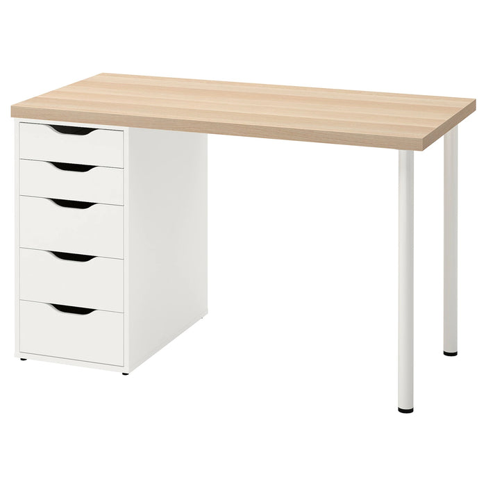 LAGKAPTEN Table top, White stained oak effect, 120x60cm