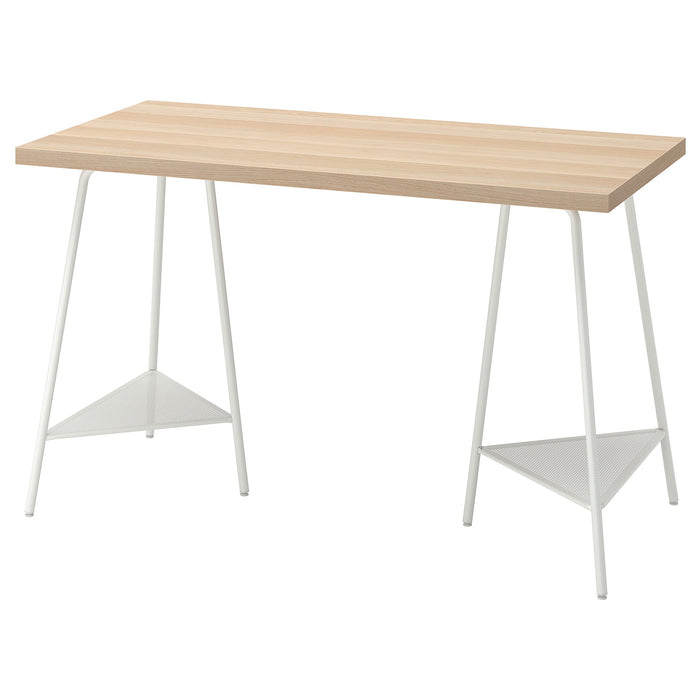 LAGKAPTEN Table top, White stained oak effect, 120x60cm