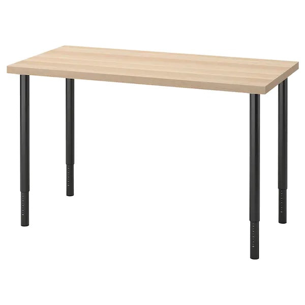 LAGKAPTEN Table top, White stained oak effect, 120x60cm