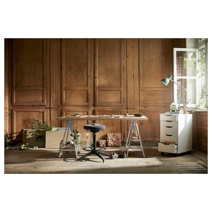 LAGKAPTEN Table top, White stained oak effect, 160x80cm
