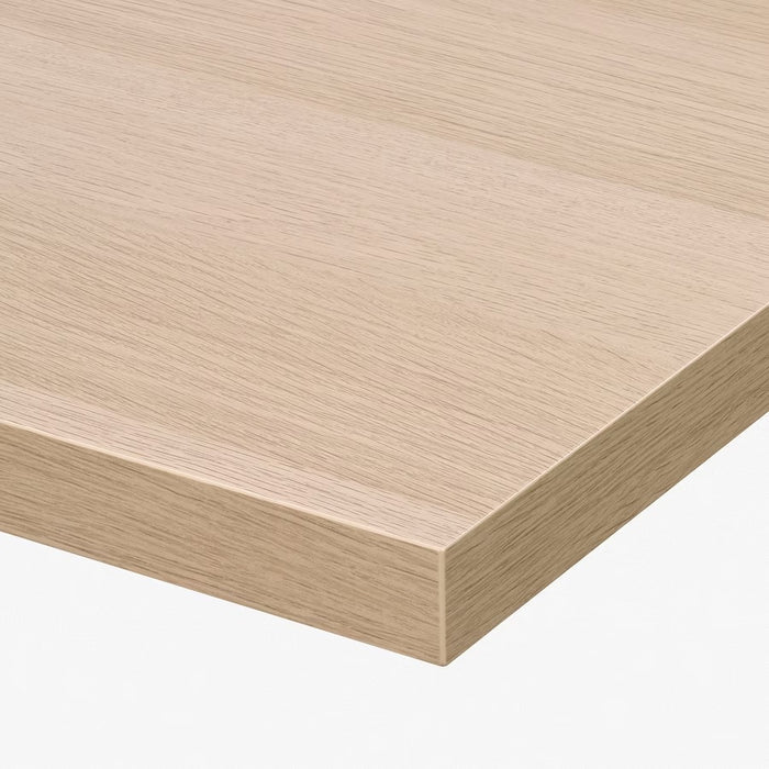 LAGKAPTEN Table top, White stained oak effect, 160x80cm