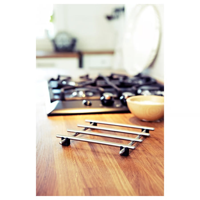 LAMPLIG Pot stand, Stainless steel, 18x18cm